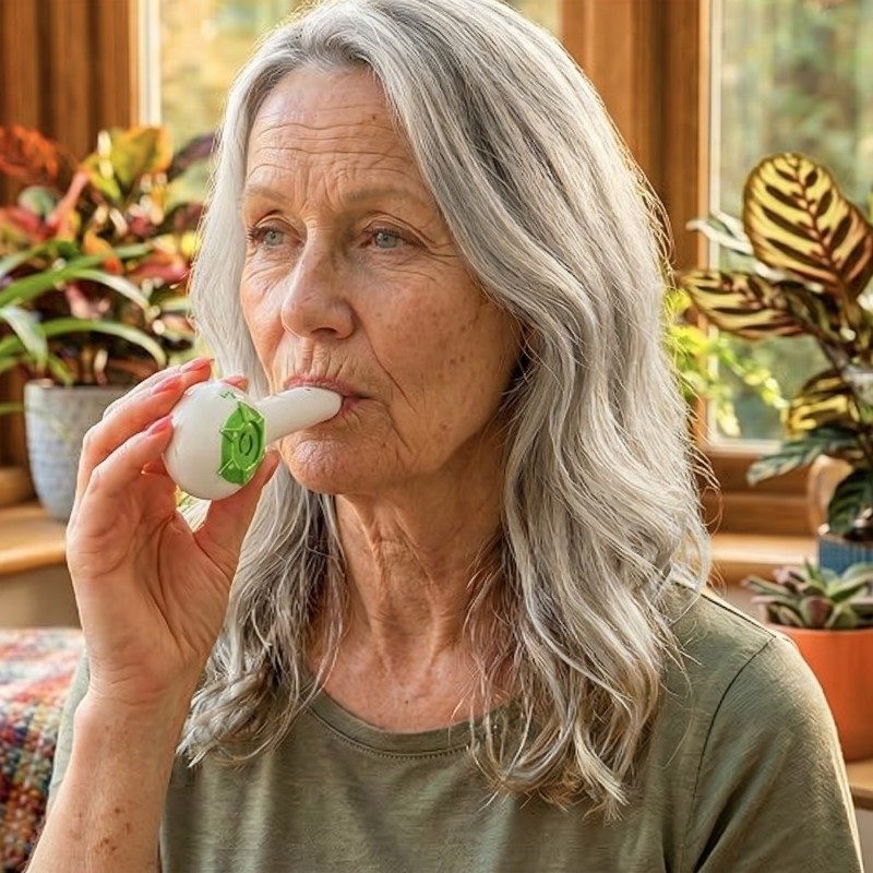 Woman using VitalBreath